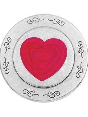 Danforth Hearts / Red Purse Mirror Compact Makeup Mirror Travel Pewter Quote